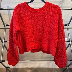 Cozy Red Knit Sweater